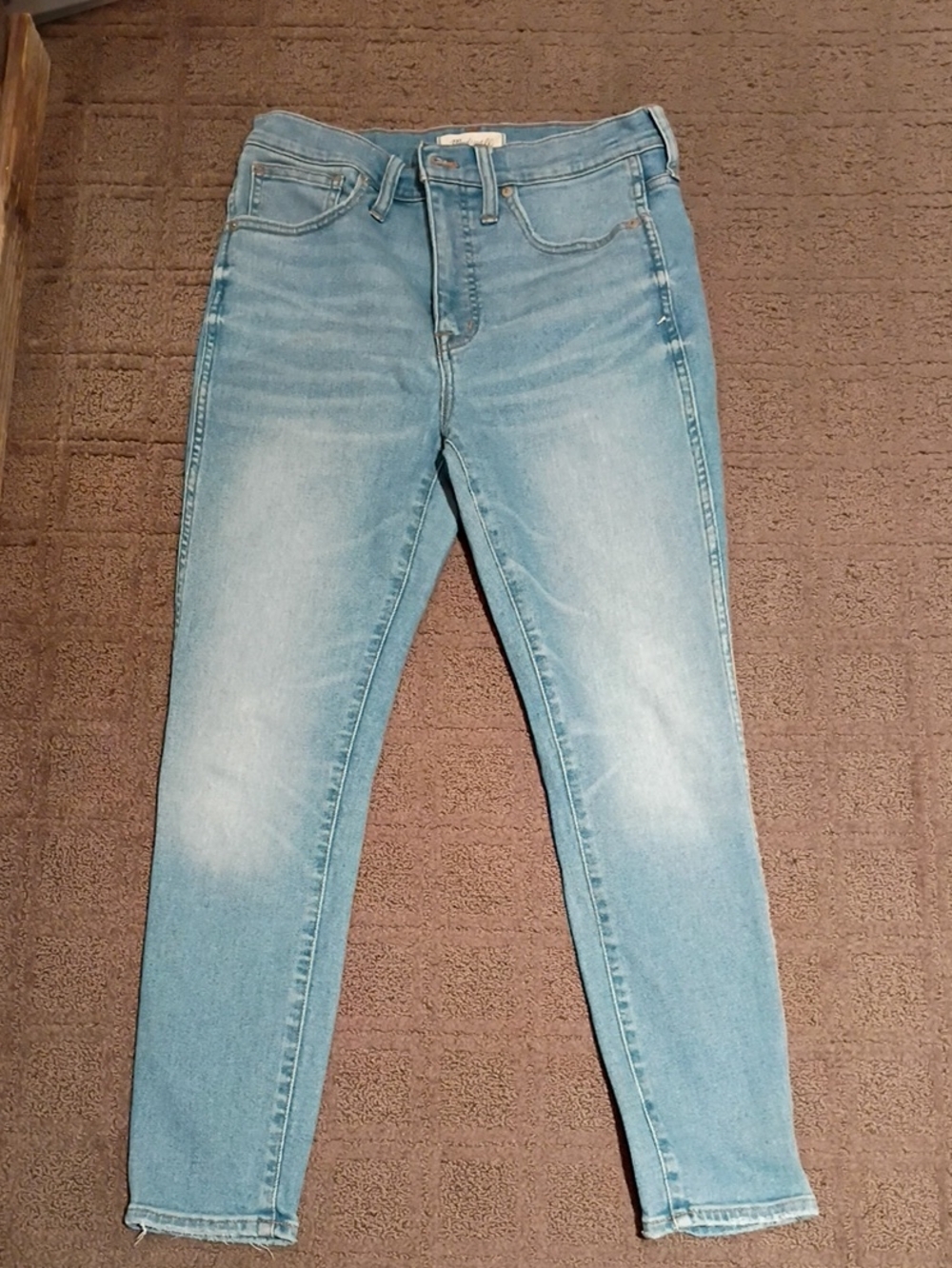 Madewell High Rise Light Wash Skinny Jeans